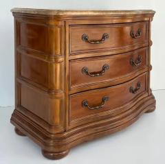  Bernhardt Furniture Bernhardt Walnut Marble Top Chests of Drawers Night Stands with Brass Hardware - 3843035