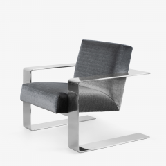  Bernhardt Furniture Company Bernhardt Connor Chair in Slate Gray Velvet Chrome - 2674087