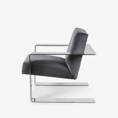  Bernhardt Furniture Company Bernhardt Connor Chair in Slate Gray Velvet Chrome - 2674088