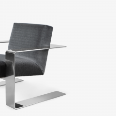  Bernhardt Furniture Company Bernhardt Connor Chair in Slate Gray Velvet Chrome - 2674092