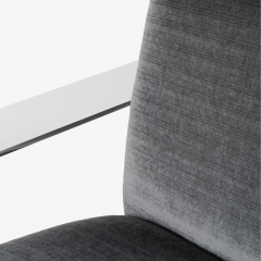  Bernhardt Furniture Company Bernhardt Connor Chair in Slate Gray Velvet Chrome - 2674094
