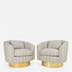  Bernhardt Furniture Company Pair of Like New Bernhardt Swivel Lounge Chairs - 1106861