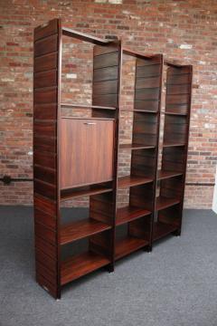  Bernini Italian Modern Rosewood Wall Unit Bookcase by Gianfranco Frattini for Bernini - 3371486