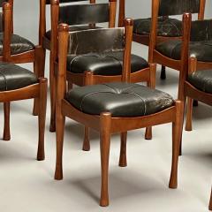  Bernini Silvio Coppola Bernini Italian Mid Century Modern Dining Chairs Walnut 1960s - 3839626