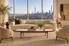  Bertomeu Cia Brazilian Modern Coffee Table in Cavi na Wood and Marble by Bertomeu Brazil - 4694090