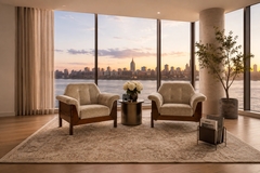  Bertomeu Cia Pair of Brazilian Modern Rosewood and Mohair Armchairs by Bertomeu - 4694143