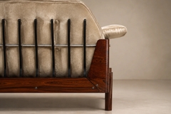  Bertomeu Cia Pair of Brazilian Modern Rosewood and Mohair Armchairs by Bertomeu - 4694147