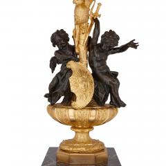  Beurdeley Monumental gilt and patinated bronze candelabra by Beurdeley - 1577271