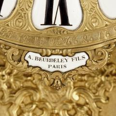  Beurdeley Very large Louis XV style gilt bronze mantel clock by Beurdeley - 2500545