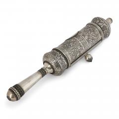  Bezalel Large Silver Megillah Case with Esther Scroll by Bezalel - 4787903