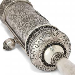  Bezalel Large Silver Megillah Case with Esther Scroll by Bezalel - 4787904