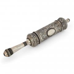  Bezalel Large Silver Megillah Case with Esther Scroll by Bezalel - 4787905