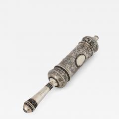  Bezalel Large Silver Megillah Case with Esther Scroll by Bezalel - 4789879