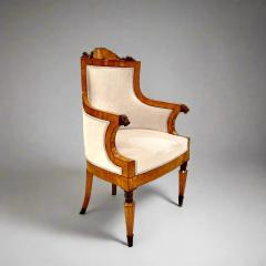  Biedermeier Fine Pair of Biedermeier Armchairs Italy 1827 - 4601882