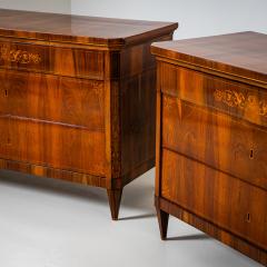  Biedermeier Pair of Biedermeier Chests of Drawers Italy 19th Century - 4598296