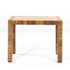  Bielecky Brothers Bielecky Brothers Mid Century Rattan Cane and Brass Side End Table - 3847500