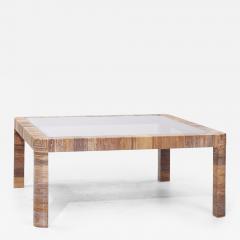  Bielecky Brothers Bielecky Brothers Mid Century Rattan Square Coffee Table - 3848594