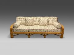  Bielecky Brothers Bielecky Brothers Modern Large Three Seater Sofa Rattan Bamboo USA 21st C  - 3979114