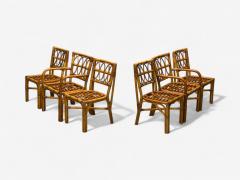  Bielecky Brothers Bielecky Brothers Modern Six Dining Chairs Rattan Cane USA 21st C  - 3977925