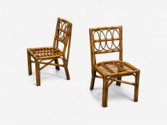  Bielecky Brothers Bielecky Brothers Modern Six Dining Chairs Rattan Cane USA 21st C  - 3977927