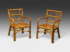  Bielecky Brothers Bielecky Brothers Modern Six Dining Chairs Rattan Cane USA 21st C  - 3977930