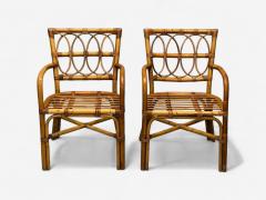  Bielecky Brothers Bielecky Brothers Modern Six Dining Chairs Rattan Cane USA 21st C  - 3977931