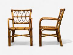  Bielecky Brothers Bielecky Brothers Modern Six Dining Chairs Rattan Cane USA 21st C  - 3977932