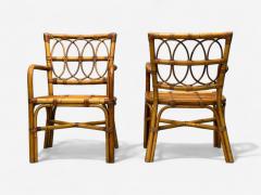  Bielecky Brothers Bielecky Brothers Modern Six Dining Chairs Rattan Cane USA 21st C  - 3977933