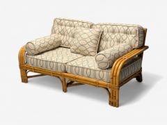  Bielecky Brothers Bielecky Brothers Modern Two Seater Sofa Settee Cane Bamboo USA 21st C  - 3979139