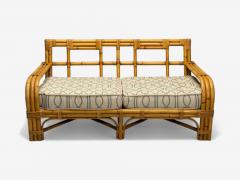  Bielecky Brothers Bielecky Brothers Modern Two Seater Sofa Settee Cane Bamboo USA 21st C  - 3979142