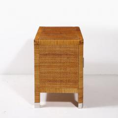  Bielecky Brothers Mid Century Modern Rattan Bamboo Wrapped Nightstands signed Bielecky Brothers - 4231167