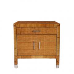  Bielecky Brothers Mid Century Modern Rattan Bamboo Wrapped Nightstands signed Bielecky Brothers - 4231171