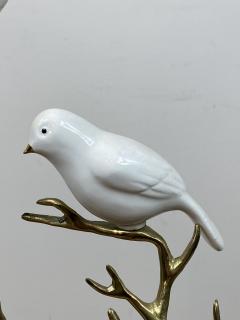  Bijan SIGNED BIJAN CERAMIC BIRDS AND BRASS TREE SCULPTURE - 1201216