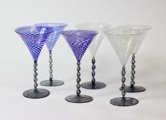  Bimini Glass Bimini Glass Set of Six Martini Glasses by Fritz Lampi 1925 Austria - 2076507