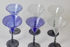  Bimini Glass Bimini Glass Set of Six Martini Glasses by Fritz Lampi 1925 Austria - 2076508