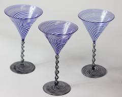  Bimini Glass Bimini Glass Set of Six Martini Glasses by Fritz Lampi 1925 Austria - 2076512