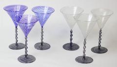  Bimini Glass Bimini Glass Set of Six Martini Glasses by Fritz Lampi 1925 Austria - 2076514