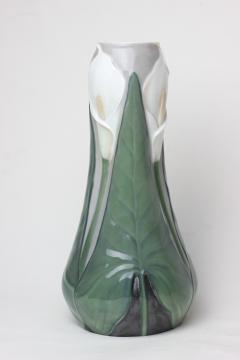  Bing Gr ndahl Elizabeth Drewes Art Nouveau Porcelain Calla Lily Vase by Bing Gr ndahl Denmark - 2990710