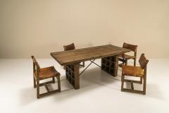  Biosca Biosca Dining Table With Geometric Patterns In Pine Spain 1960s - 3168452