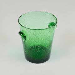  Biot French 1960s dark green handblown champagne ice bucket signed Biot - 4744374