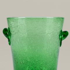 Biot French 1960s dark green handblown champagne ice bucket signed Biot - 4744377