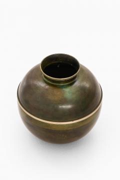  Birka Metall Art Deco Vase in Brass and Bronze by Birka Metall 1930s - 4606211