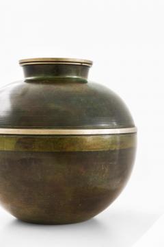 Birka Metall Art Deco Vase in Brass and Bronze by Birka Metall 1930s - 4606212