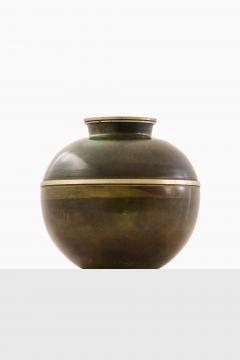  Birka Metall Art Deco Vase in Brass and Bronze by Birka Metall 1930s - 4606352