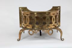  Birmingham Guild of Handicraft Birmingham Guild of Handicraft attributed A gilded semi circular brass planter  - 4188624