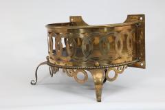  Birmingham Guild of Handicraft Birmingham Guild of Handicraft attributed A gilded semi circular brass planter  - 4188625