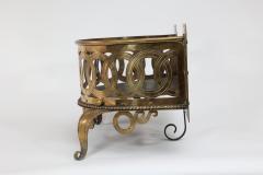  Birmingham Guild of Handicraft Birmingham Guild of Handicraft attributed A gilded semi circular brass planter  - 4188626