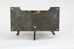  Birmingham Guild of Handicraft Birmingham Guild of Handicraft attributed A gilded semi circular brass planter  - 4188628