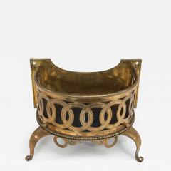  Birmingham Guild of Handicraft Birmingham Guild of Handicraft attributed A gilded semi circular brass planter  - 4234537