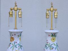  Bitossi 1960s Bitossi Pottery Table Lamps With Brass Hardware - 4597426